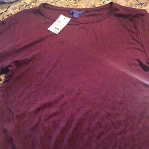 red long sleeve shirt